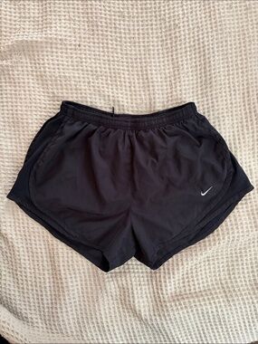 Nike Women's Black Athletic Running Shorts with Reflective Swoosh